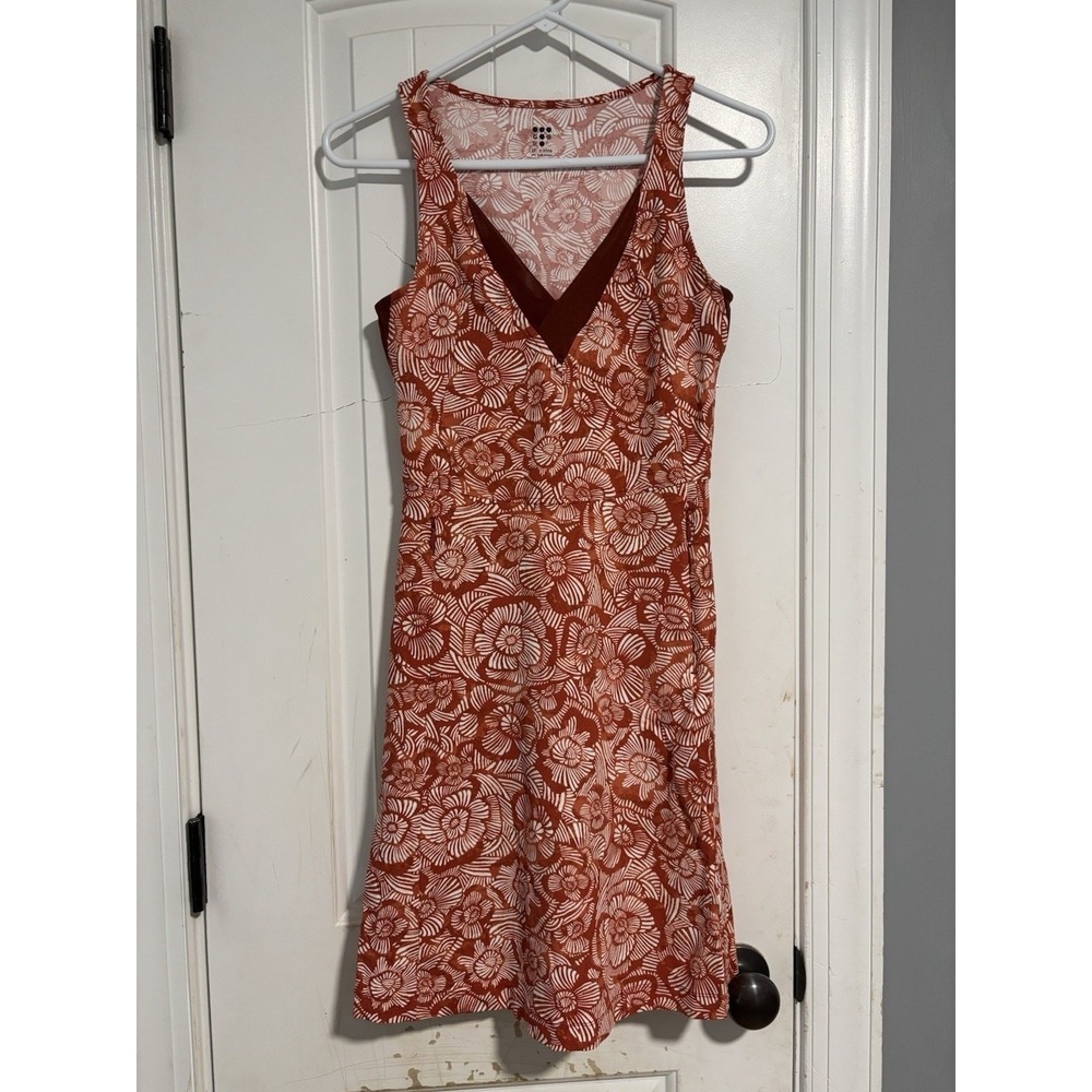 Title Nine Freelance Dress Shibori Floral Red Women's XS